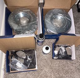 Detroit Axle Brake Rotors Pads Fluid Cleaner Kit