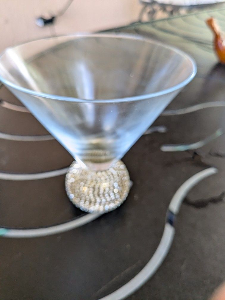 Bling Crystal Martini Glasses