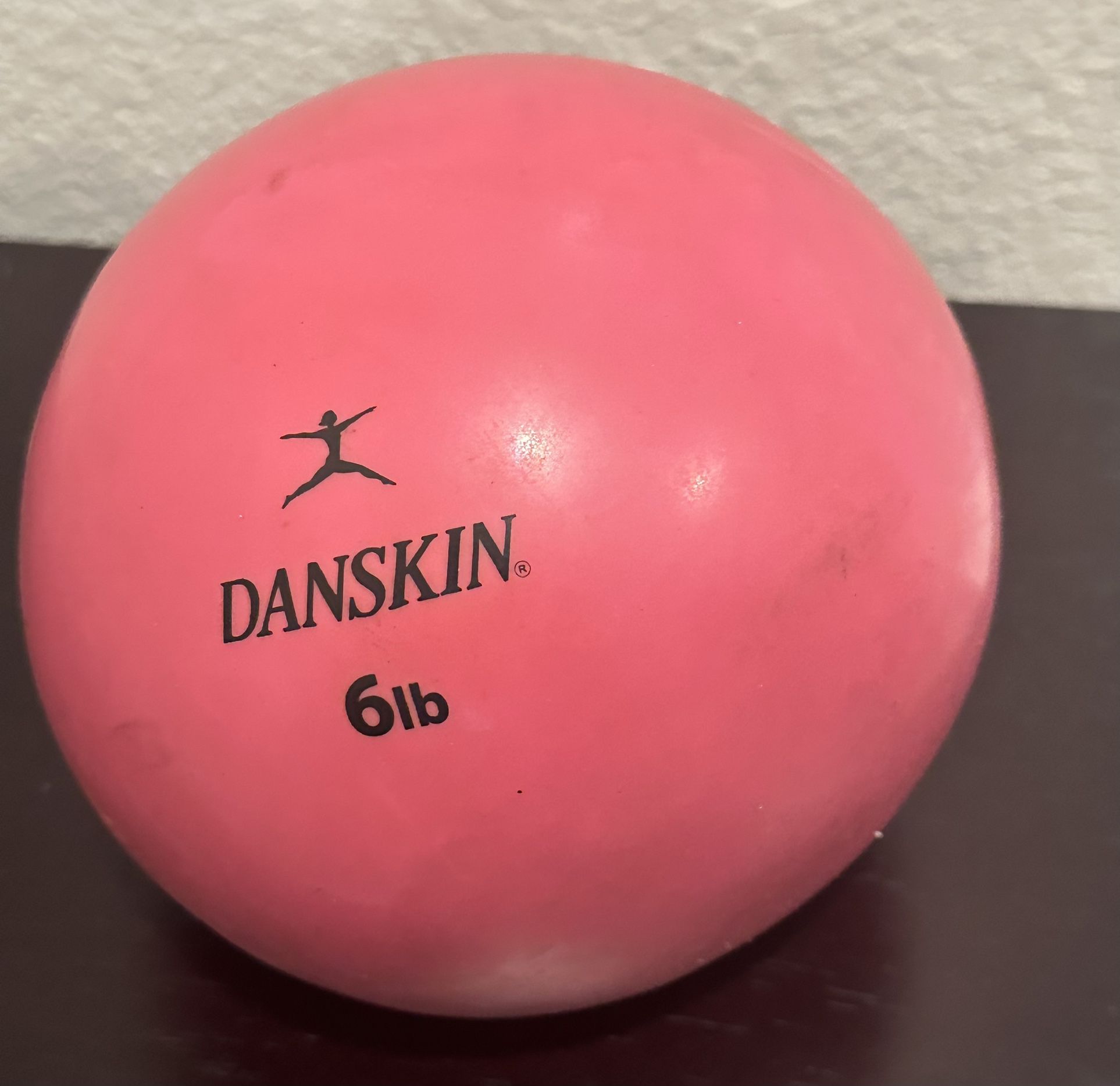 Danskin 6 lb. Medicine Toning Ball soft weighted exercise red