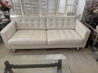IKEA Morabo Couch White Leather