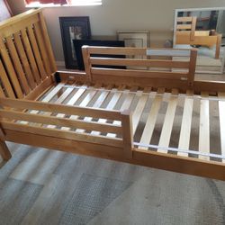 TWO BEAUTIFUL TWINS BEDS  With Matress And Box They Also Have Edge Protection FOR SALE  ONE FOR  $ 175