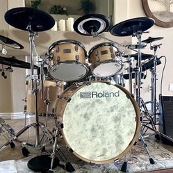 6-piece Roland VAD706 V-Drums W/tons of upgrades 