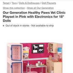 18 inch cheap doll vet clinic