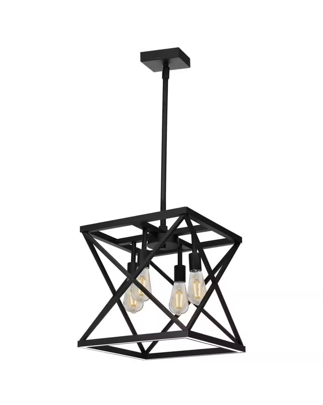 14” W 4-Light LED Pendant Light 3-Light Modes Integrated Pendant Light Adjustable Height