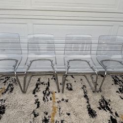 Accent Clear Dinning Chairs 