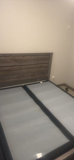 King Size Bed Frame + Box Spring Set – Must Go ASAP! Moving in 6 days
