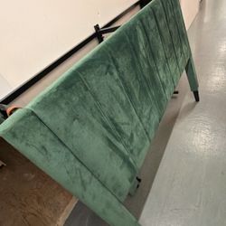 Green Velvet Queen Bedframe 