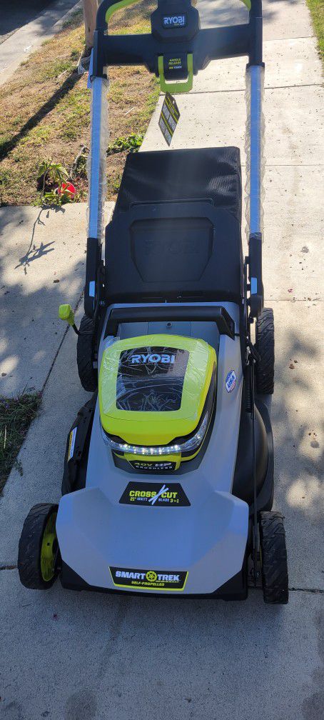 RYOBI 40V HP Brushless 21 in. Cordless Battery Walk Behind Dual-Blade Self-Propelled Mower with (1) 6.0 Ah Batteries & Charger