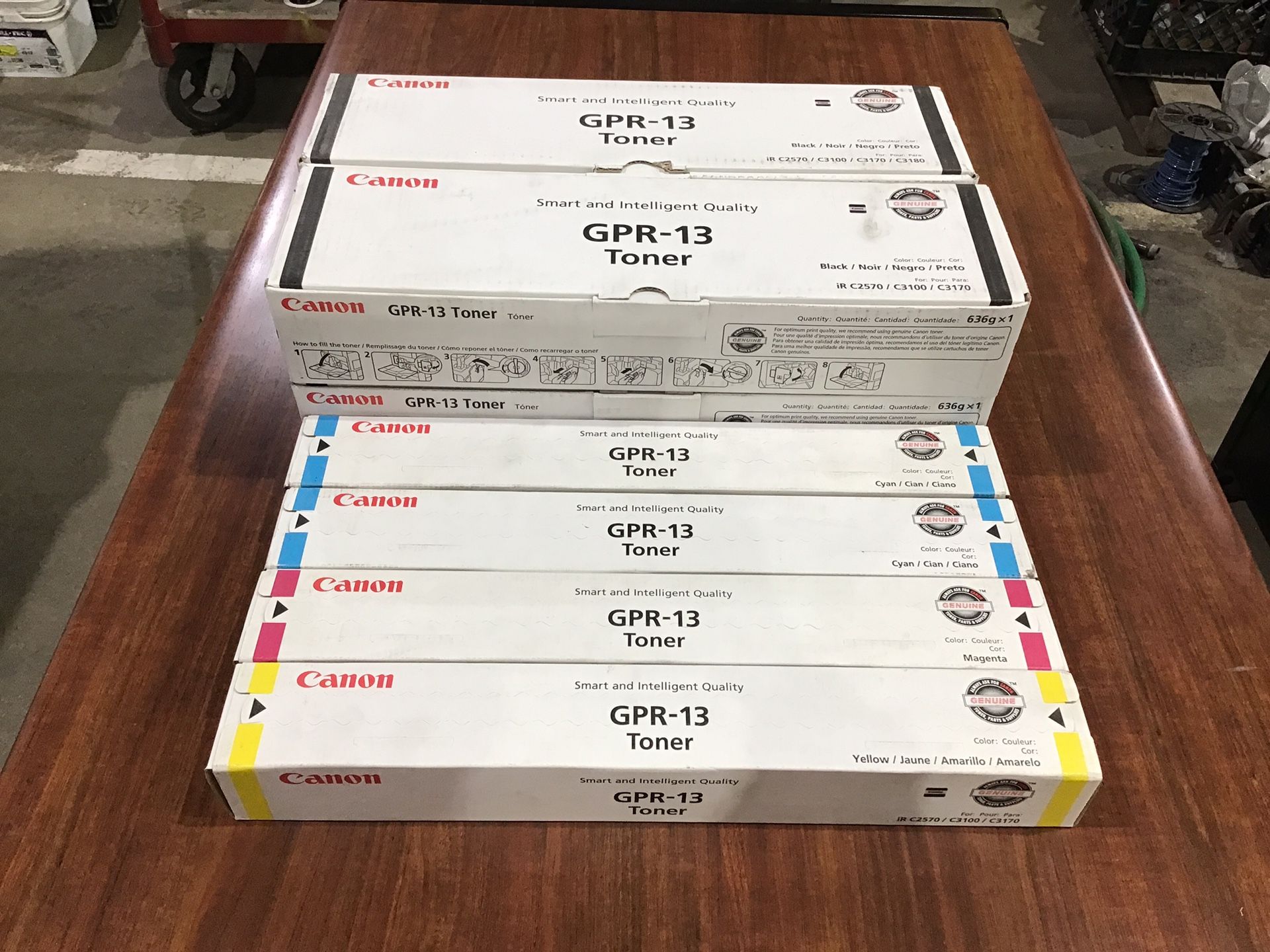 Original Canon GPR-13 CMYK Toner Cartridge Set, Brand New And Unopened