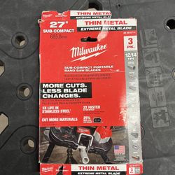 Milwaukee 48-39-0711 Extreme Thin Metal Sub-Compact Band Saw Blade