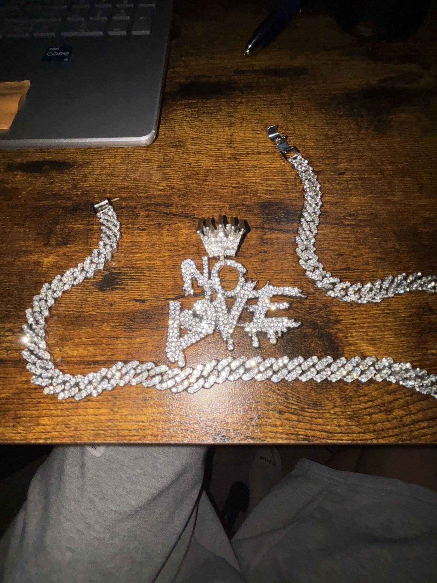 High Quality VVS Cuban Link Moissanite Chain + Pendant