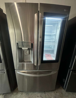 LG French Door Fridge w/ InstaView + Dispenser – Stainless, Counter‑Depth