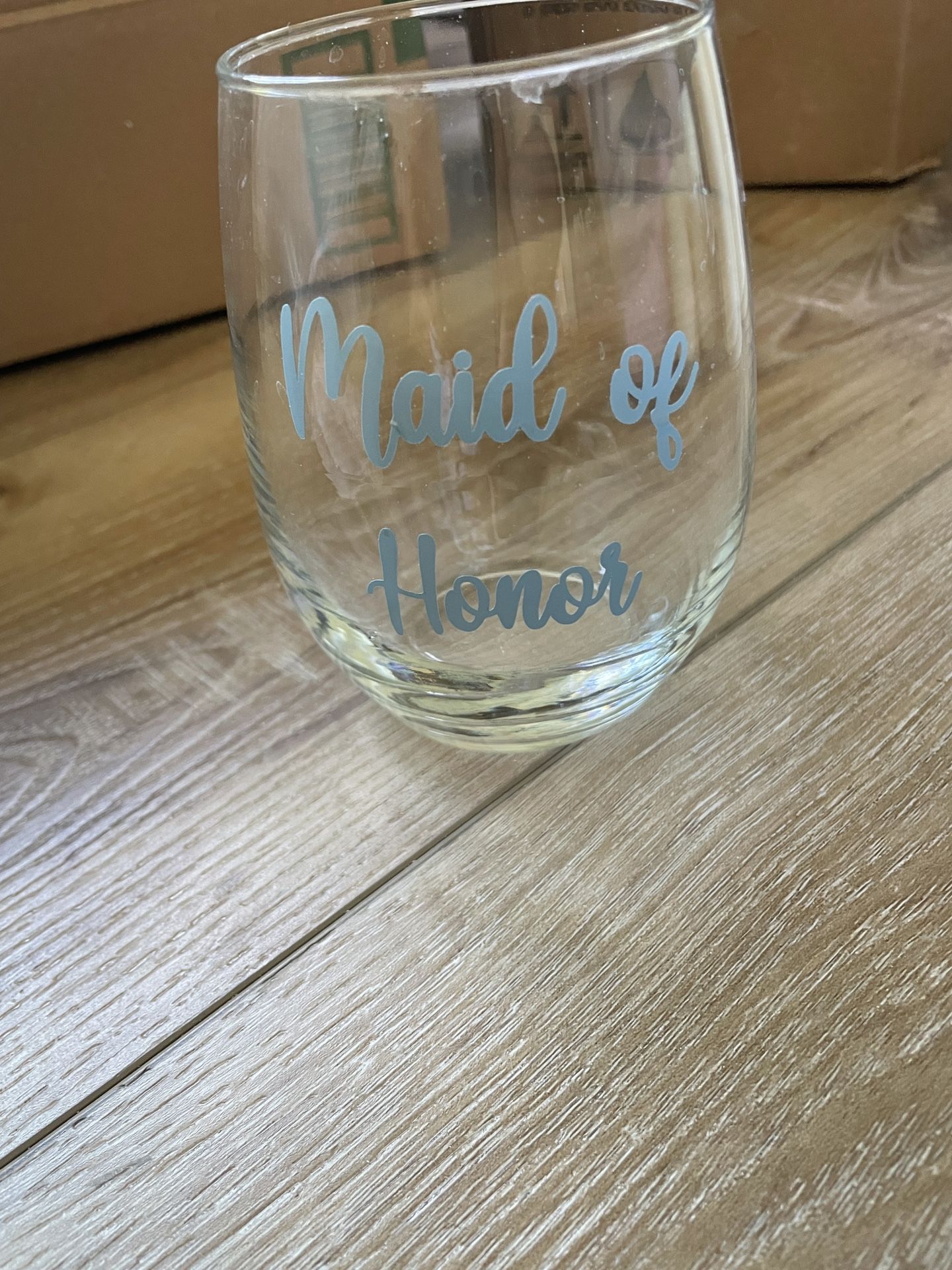 Maid Of honor wine glass 