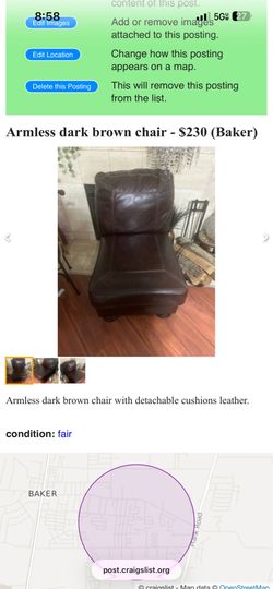 Brown leather chair