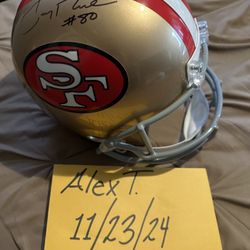 Jerry Rice Signed Full Size Helmet