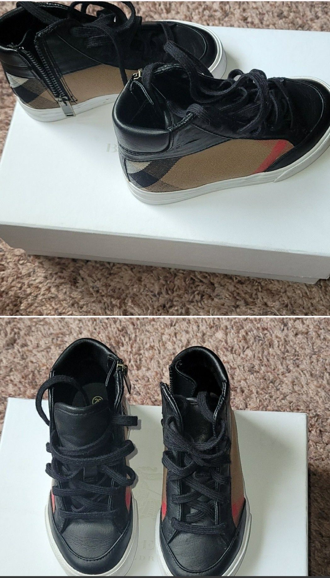 Burberry kids shoes size 26/9.5