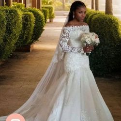 22W White Wedding Dress 