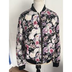 Floral Jacket Coat By Forever 21 Sz Medium Retro Croquette Vibe 