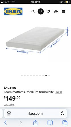 2 Asvang Twin Foam Mattresses