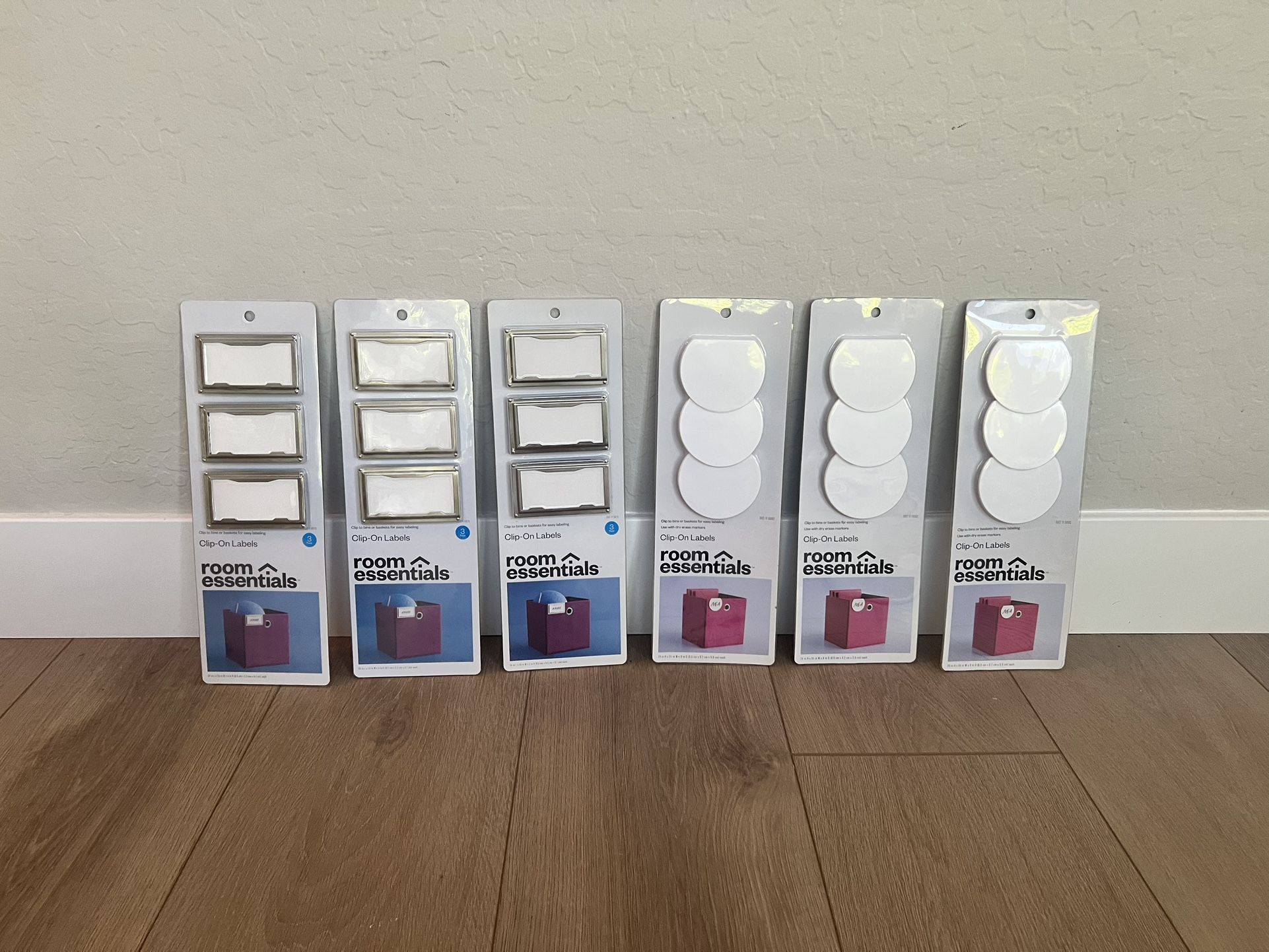 18 BRAND NEW Clip On Labels For Baskets Or Storage Bins