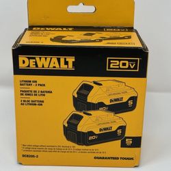 Dewalt 2 Set Baterias De 20volts Y 5.0 Ah DCB205-2  Nuevas Selladas