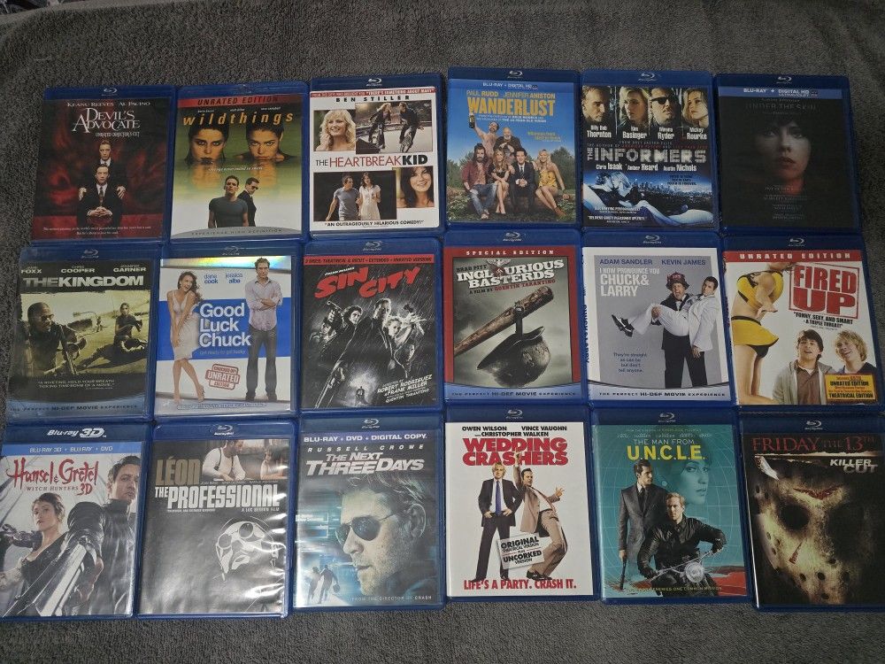 Blue-rays. Movies. Series.