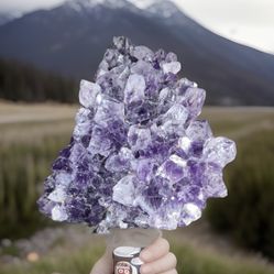 natural amethyst crystal cluster, a February birthstone 