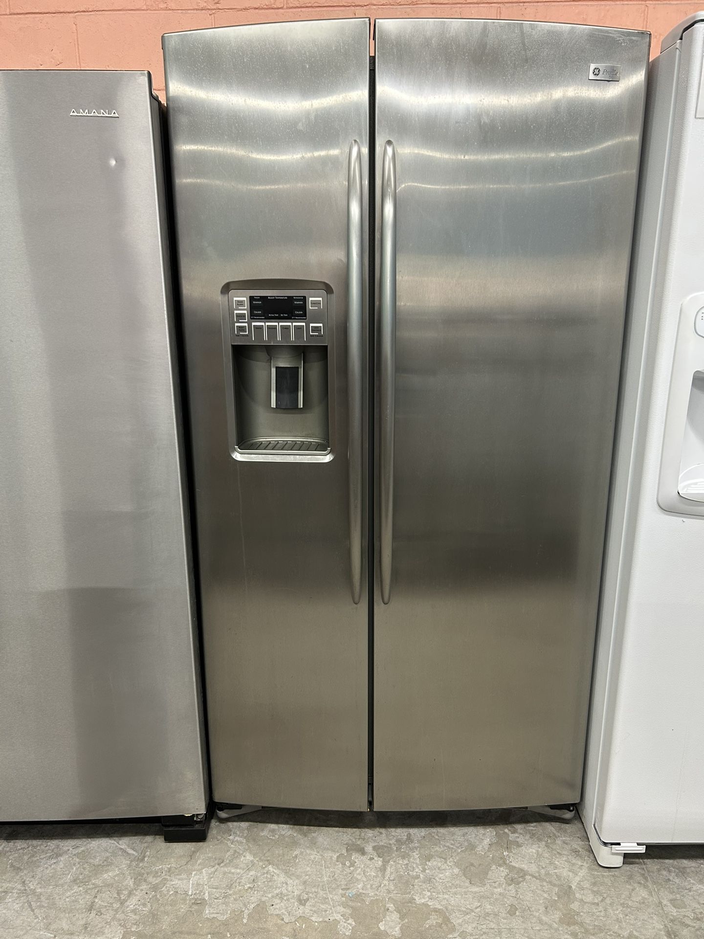 GE Profile Stainless Sid By Side Refrigerator