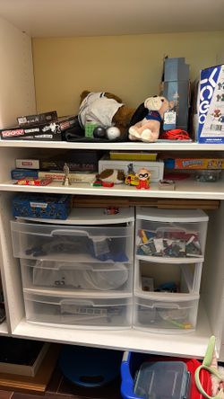 Boxes of toys and all legos