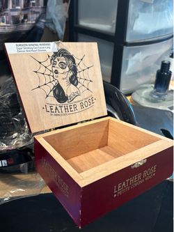 Drew Estate Leather Rose Petite Corona Cigar Box