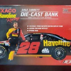 Dale Jarrett NASCAR Texaco Havoline Racing Die-Cast Stick Car piggy bank