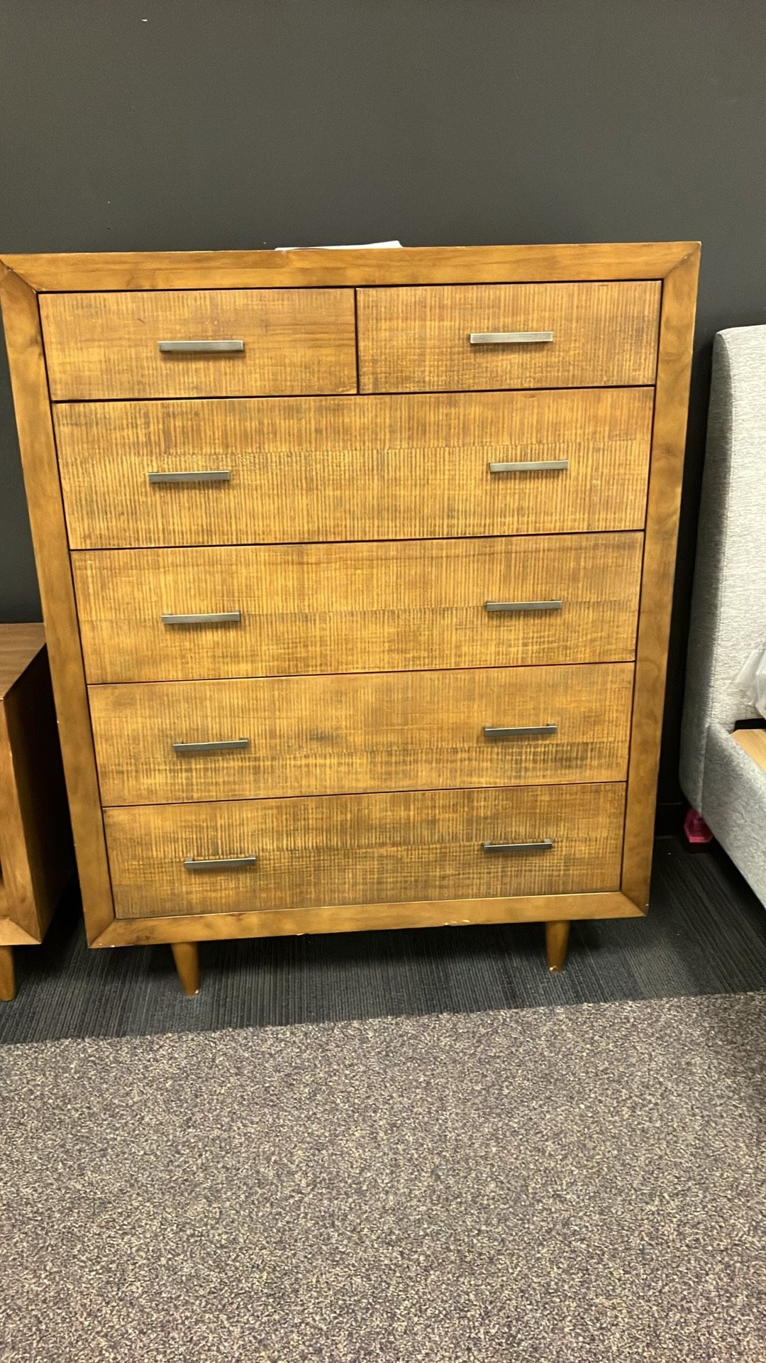 Abbyson Retro Mid Century 6 Drawer Wood Chest