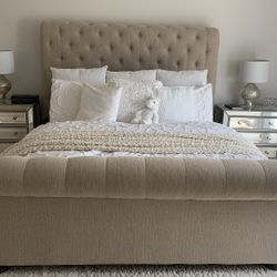 Bed Set, Mattress and Tables with Table And Rug 