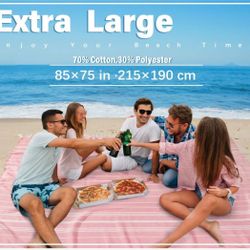 Giant Turkish Beach Towel Blanket 85x75 Cotton XXL Extra Large Oversided Bath Pool Blankets XL Huge Bed Sand Free Throw Towels Picnic Outdoor Big Quil