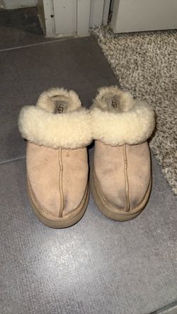 UGG Suede Shearling Slip-On Clogs