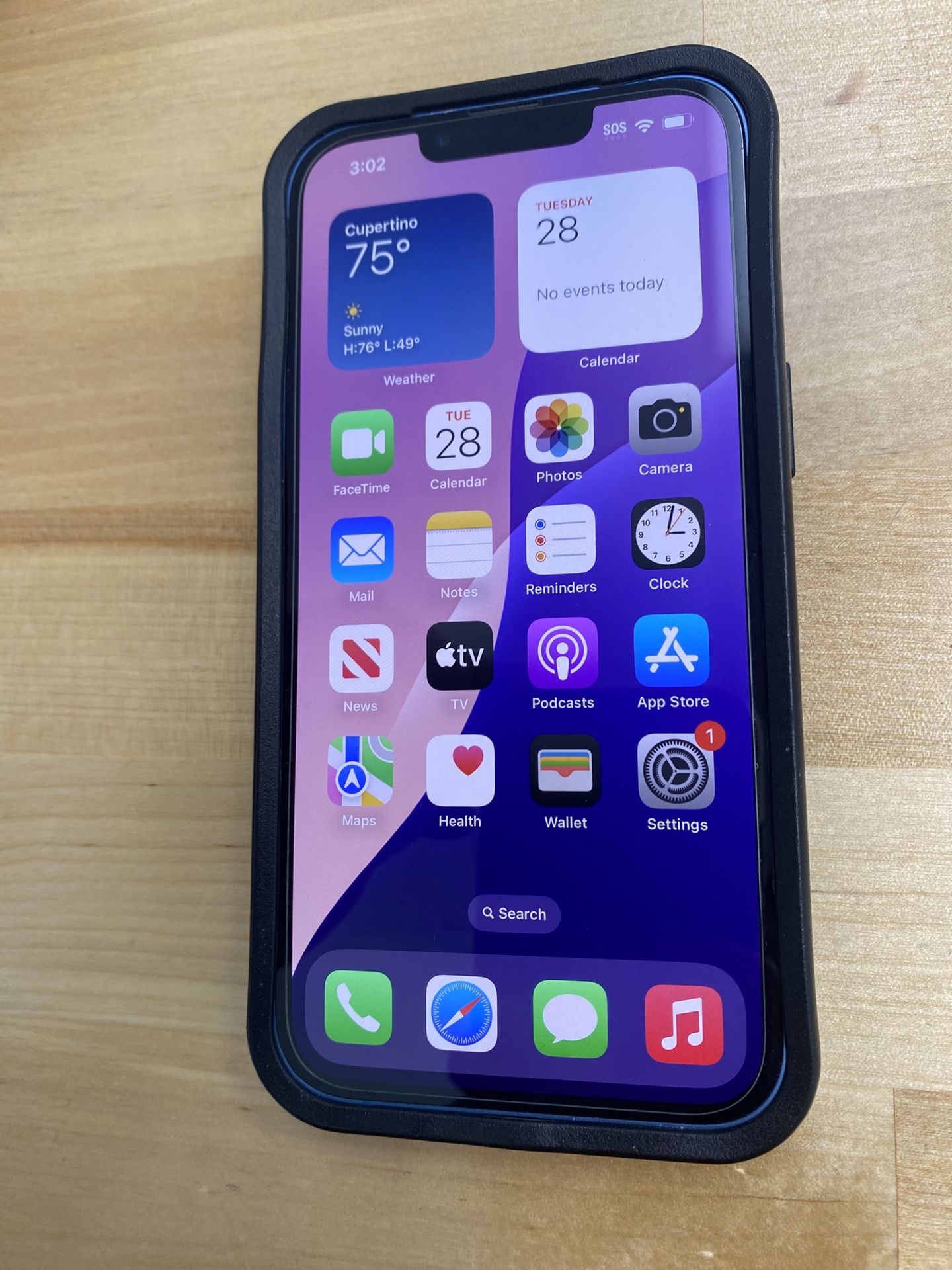 Unlocked iPhone 13 128GB Blue - Crack on back but works great.