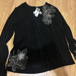 New chicos paradise isle Marissa jacket black size “1