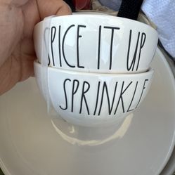 RAE DUNN SPICE IT UP & SPRINKLE MINI BOWLS