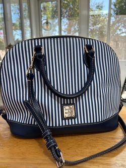 Dooney and Burke – blue and white satchel