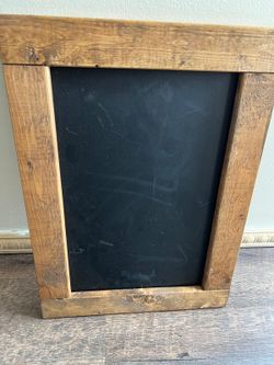 Rustic Wood-Framed Chalkboard
