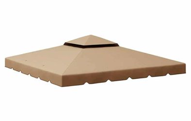 8843: New Outsunny 9.8' x 9.8' Gazebo Replacement Canopy, Gazebo Top Cover with Double Vented Roof for Garden Patio Outdoor (TOP ONLY), Khaki