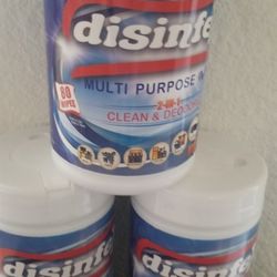 Disinfectant Multi-purpose Wipes $2 Each