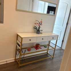 Hallway table and mirror