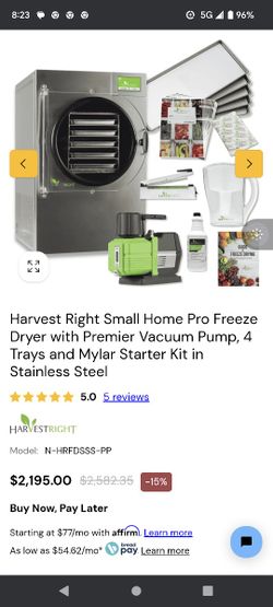 Harvest Right Home Pro Freeze Dryer NEW+ Accessory Kit 
