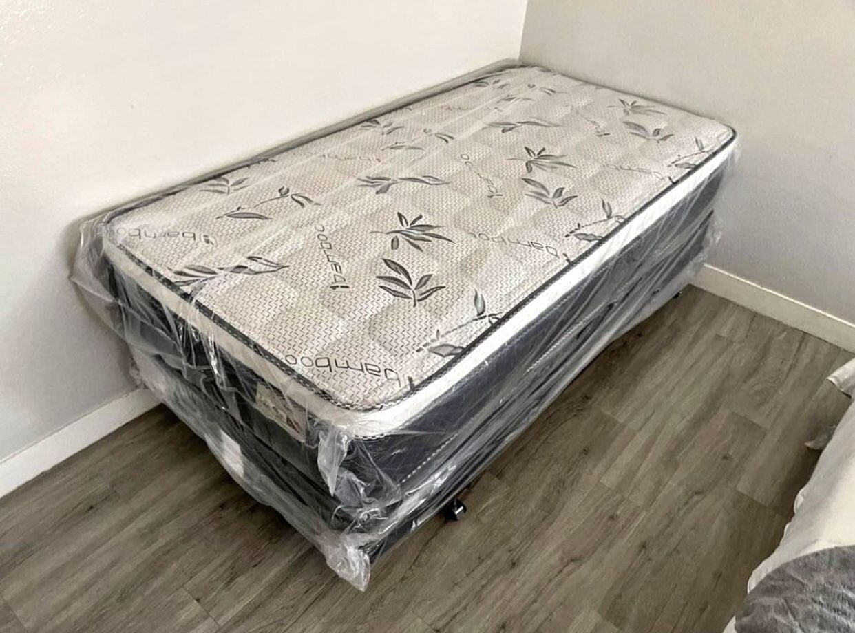 Twin Size Pillow Top Bamboo Brand Mattress New