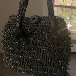 Handmade Crochet Purse With Beads