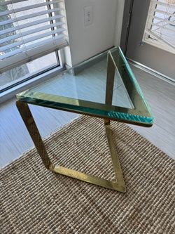 Glass Mid Century Modern Side Table