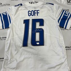 Fanatics Authentic Jared Goff Autograph Detroit Lions Nike Jersey