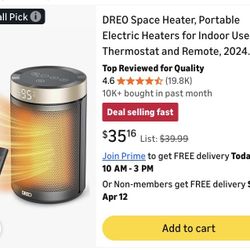 Dreo Space Heater Portable