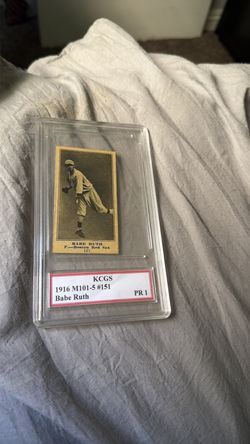 1916 M101-5 Babe Ruth baseball card,